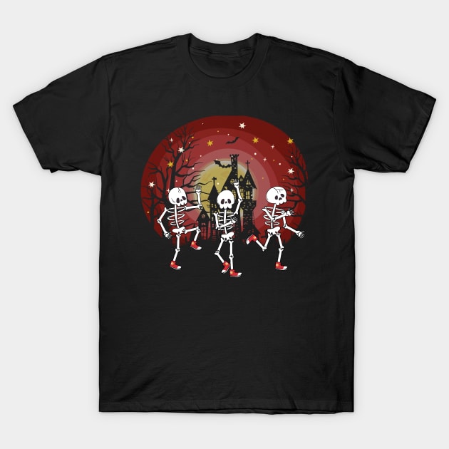 Dancing Skeletons T-Shirt by FUNNYTIMES